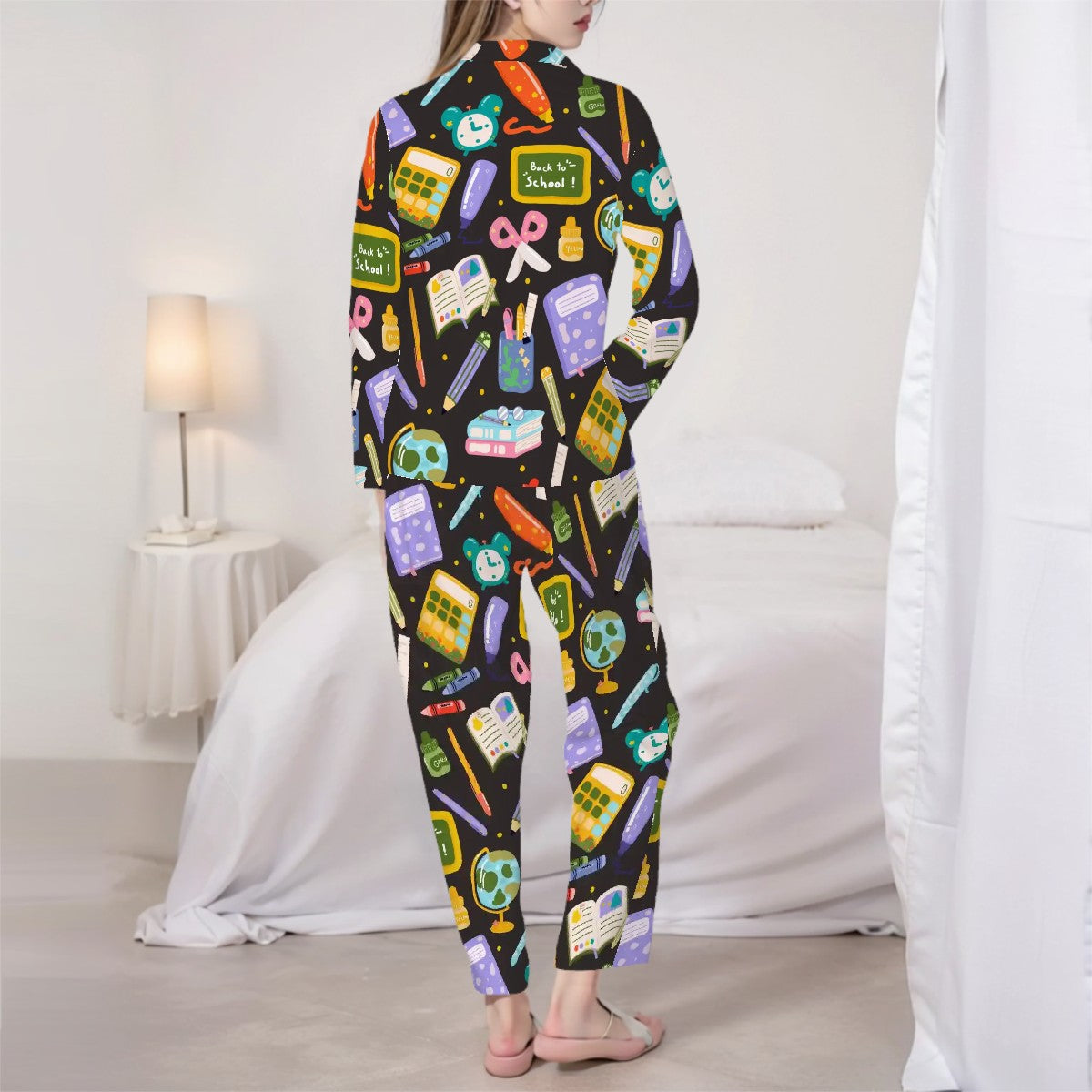 School Days Collared Pajama Set