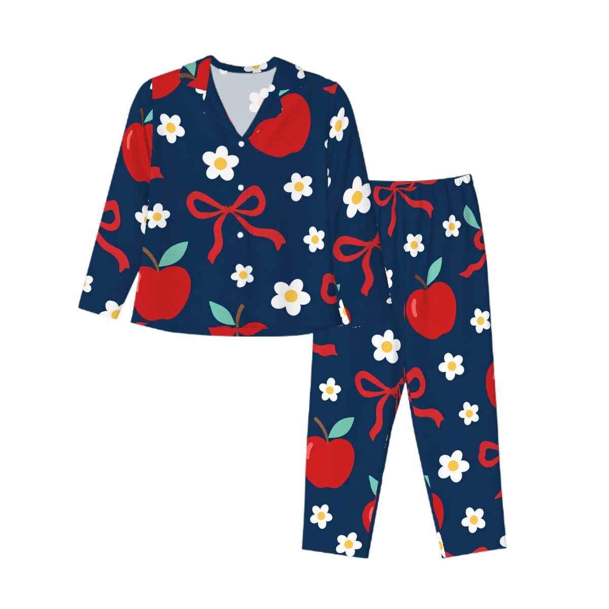 Sweet as Pie | Collared Long Sleeve & Pants Pajama Set