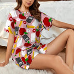 Pencils & Petals | Short Sleeve Tee & Shorts Pajama Set