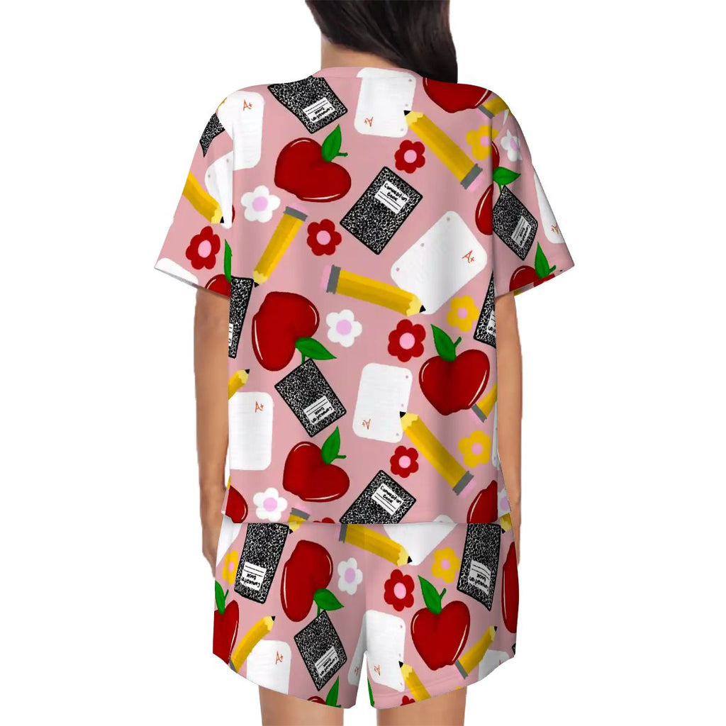 Pencils & Petals | Short Sleeve Tee & Shorts Pajama Set