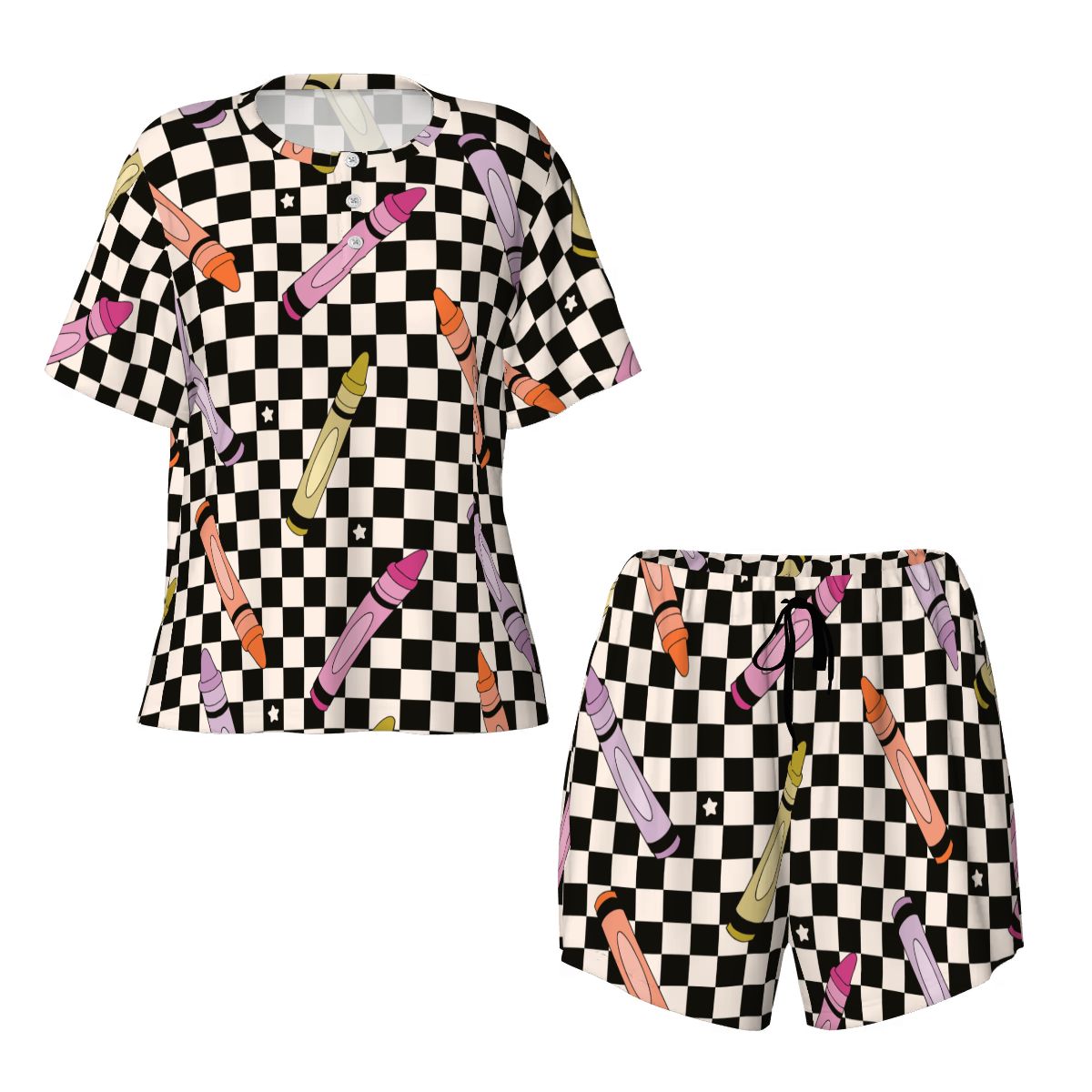 Color Me Retro | Tee & Shorts Pajama Set