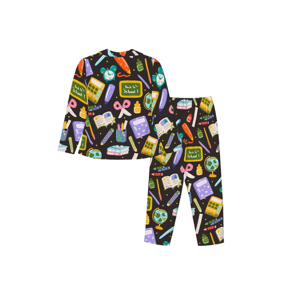 School Days Collared Pajama Set