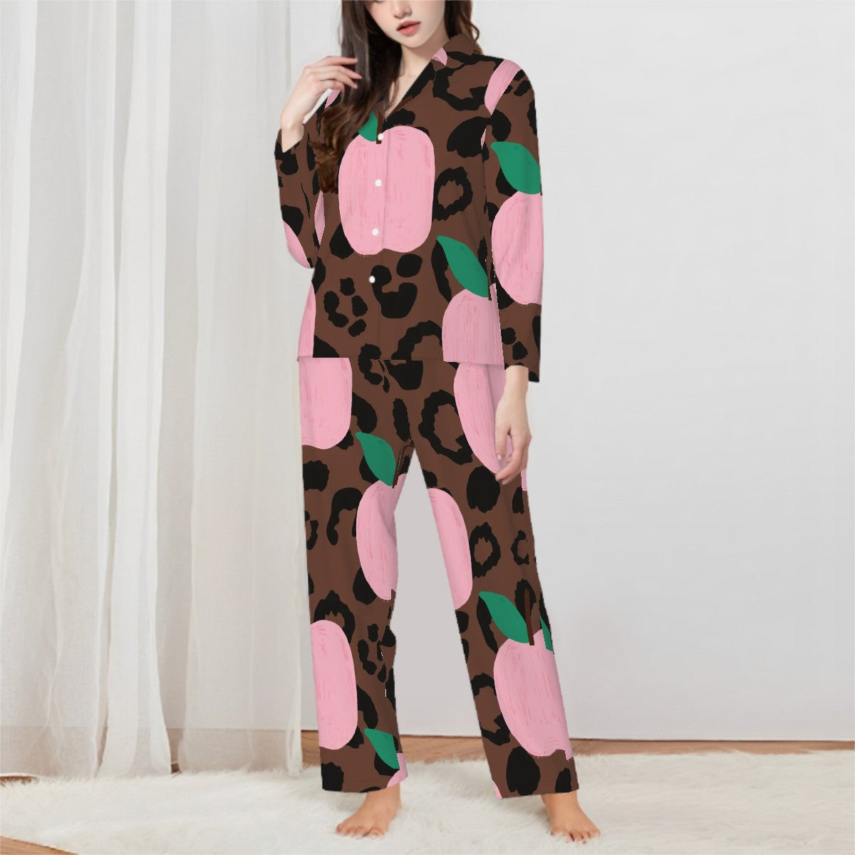 Pretty in Pink & Wild – Collared Pajama Set
