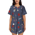 Chalkboard and Daisies | Short Sleeve Tee & Shorts Pajama Set
