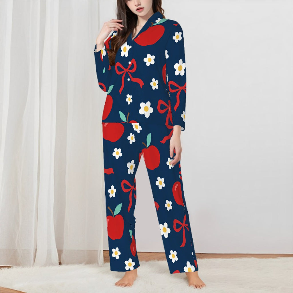Sweet as Pie | Collared Long Sleeve & Pants Pajama Set