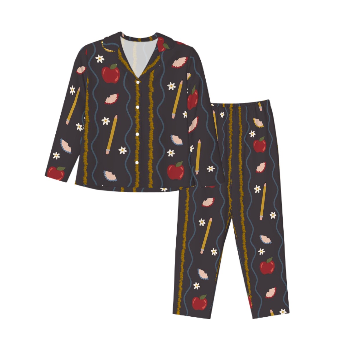 Vintage Schoolhouse | Collared Long Sleeve & Pants Pajama Set