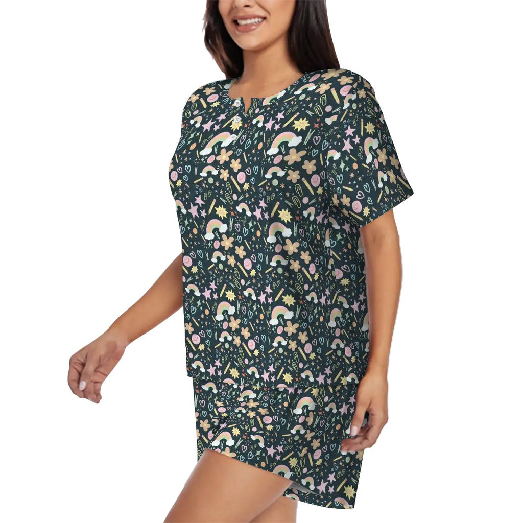 Happy Little Classroom | Short Sleeve Tee & Shorts Pajama Set