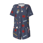 Chalkboard and Daisies | Short Sleeve Tee & Shorts Pajama Set