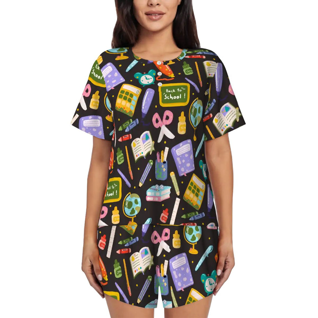 School Days | Short Sleeve Tee & Shorts Pajama Set