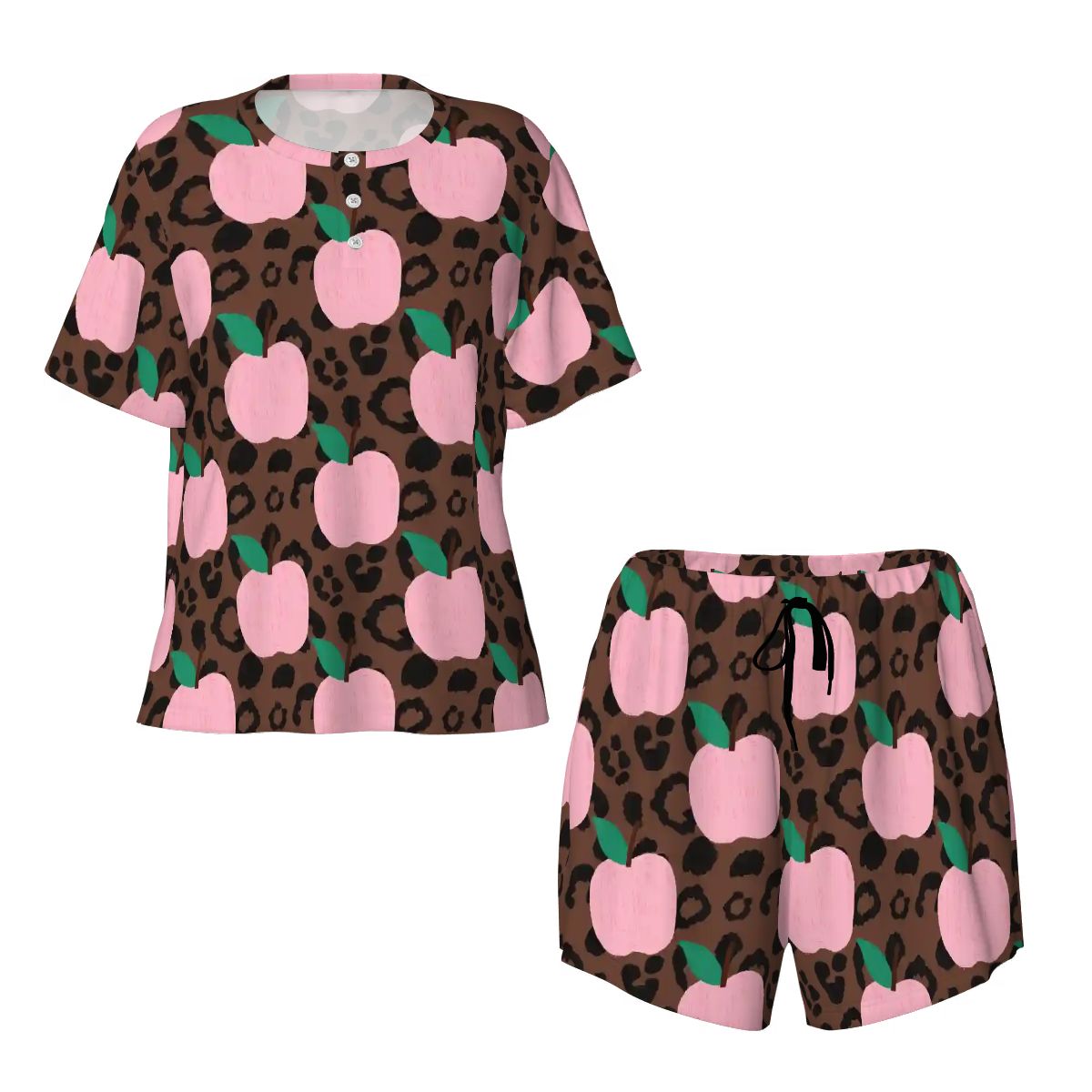 Pretty in Pink & Wild | Short Sleeve Tee & Shorts Pajama Set
