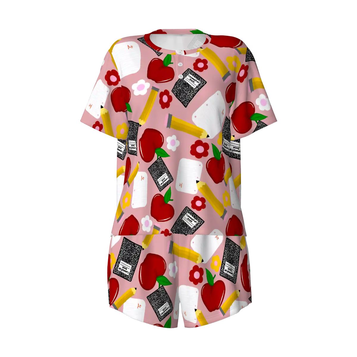 Pencils & Petals | Short Sleeve Tee & Shorts Pajama Set