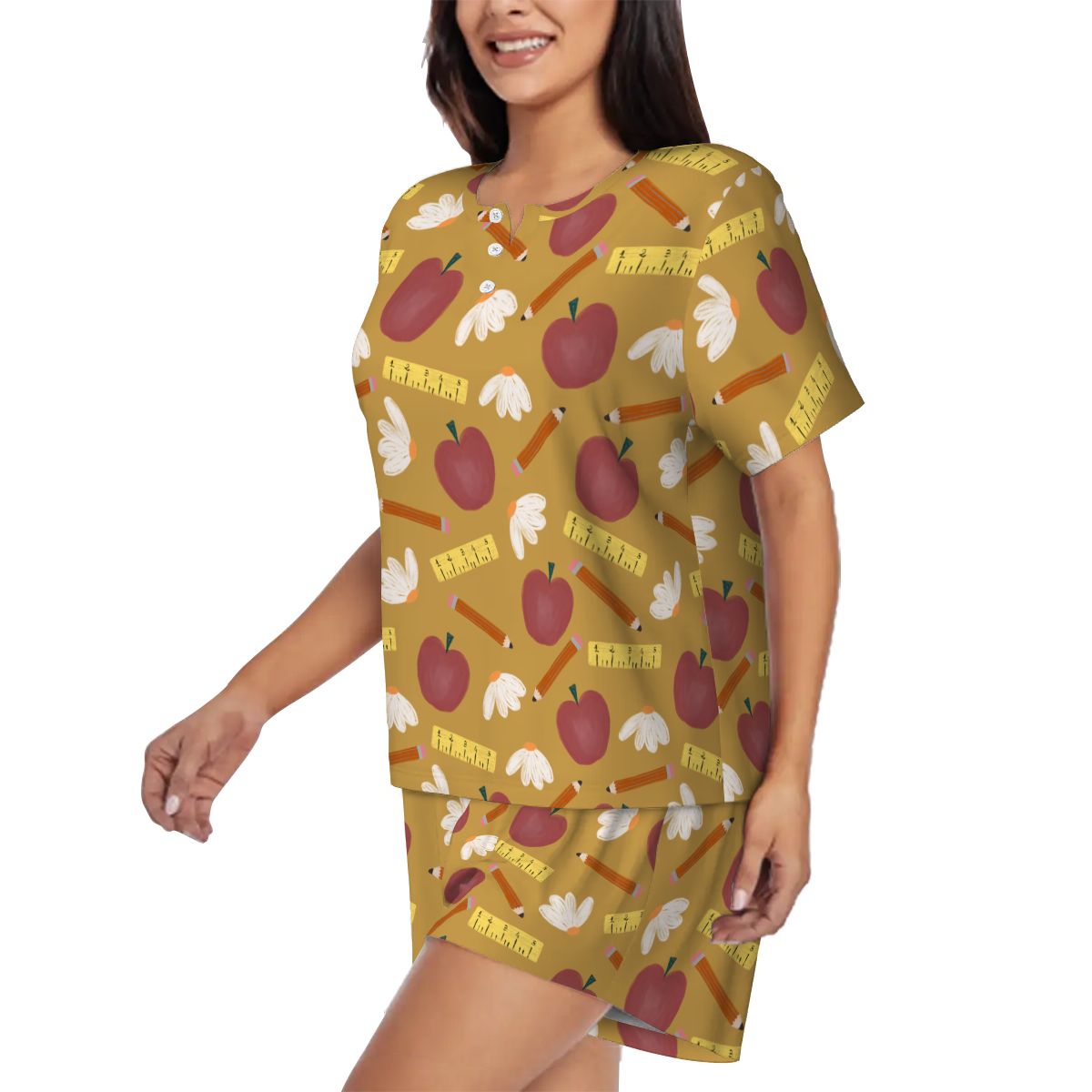 Golden Hour Classroom | Short Sleeve Tee & Shorts Pajama Set