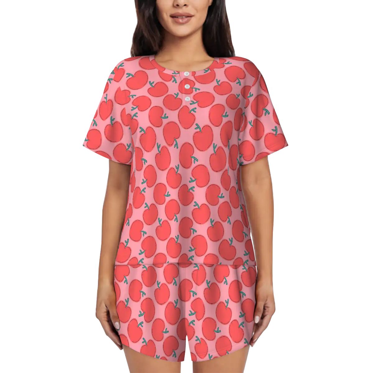 Apple of My Eye | Tee & Shorts Pajama Set
