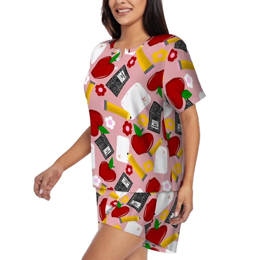 Pencils & Petals | Short Sleeve Tee & Shorts Pajama Set