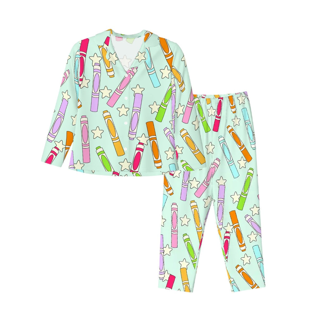 Written in the Stars | Collared Long Sleeve & Pants Pajama Set