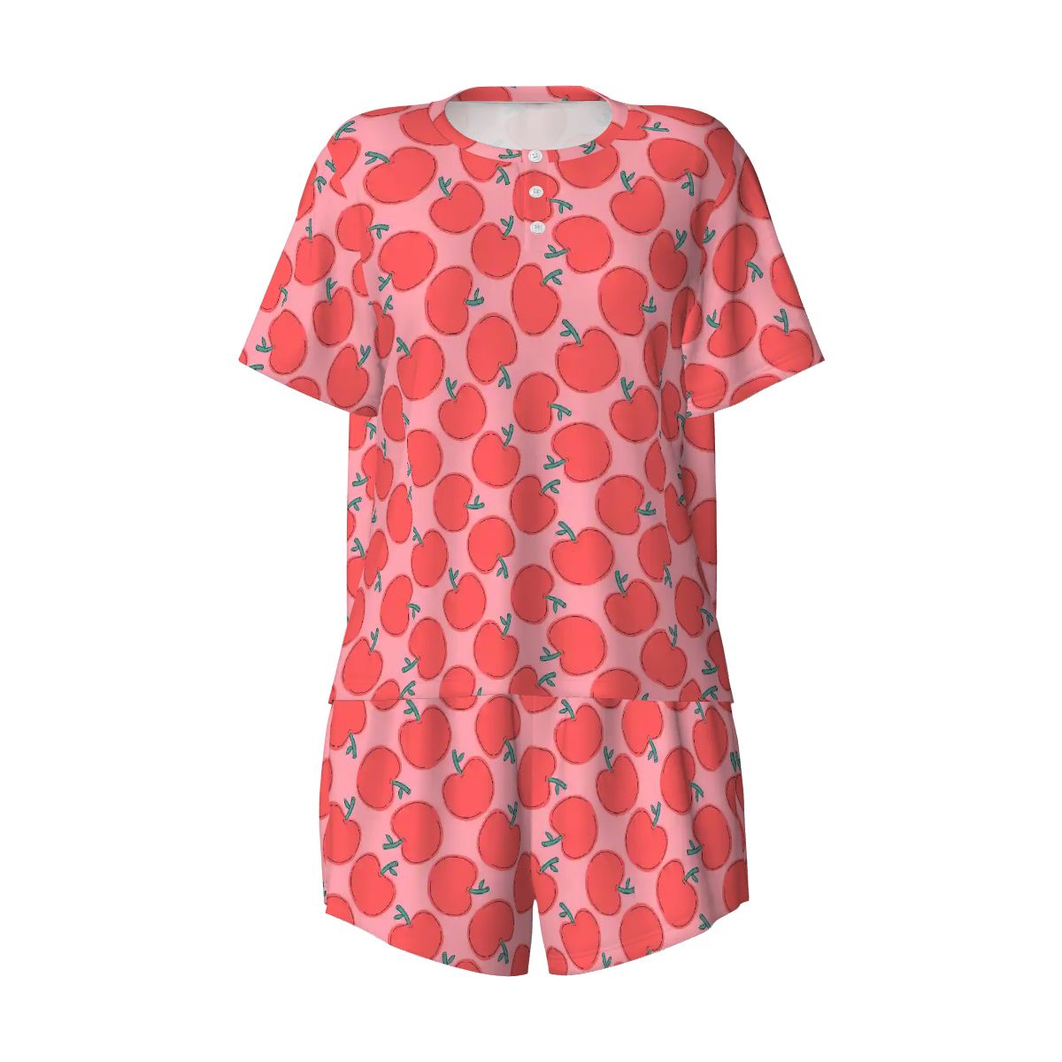 Apple of My Eye | Tee & Shorts Pajama Set