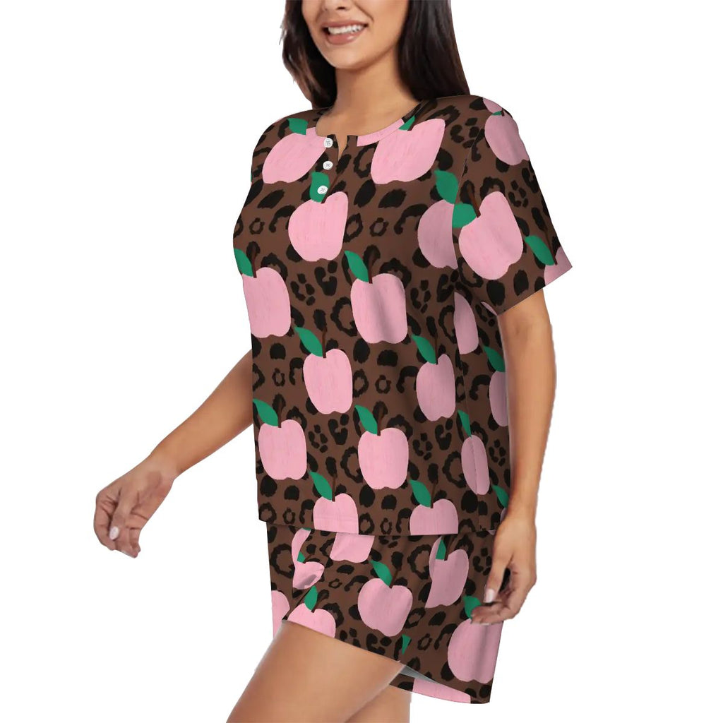 Pretty in Pink & Wild | Short Sleeve Tee & Shorts Pajama Set
