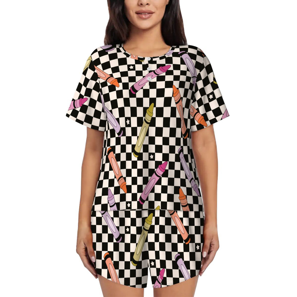 Color Me Retro | Tee & Shorts Pajama Set