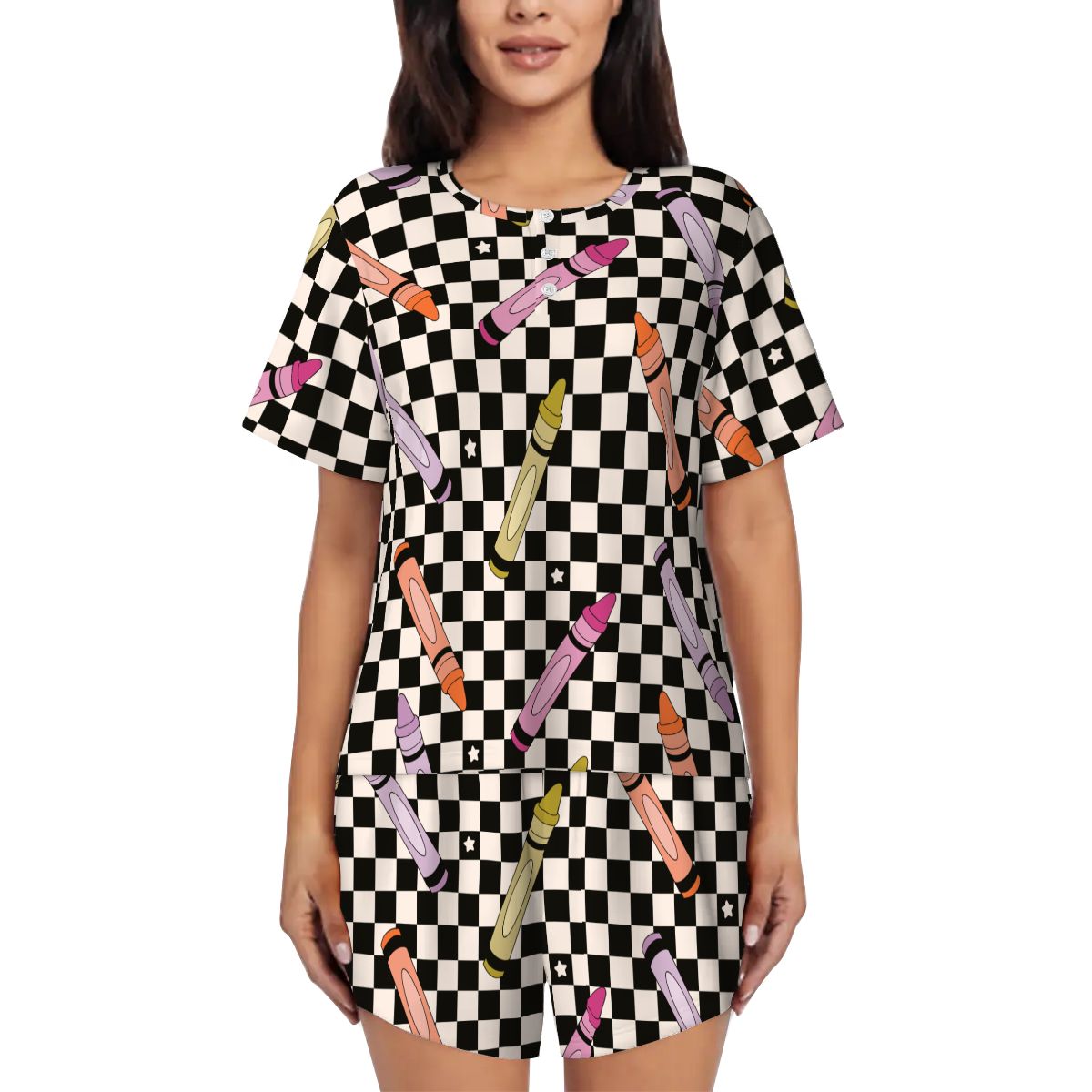 Color Me Retro | Tee & Shorts Pajama Set