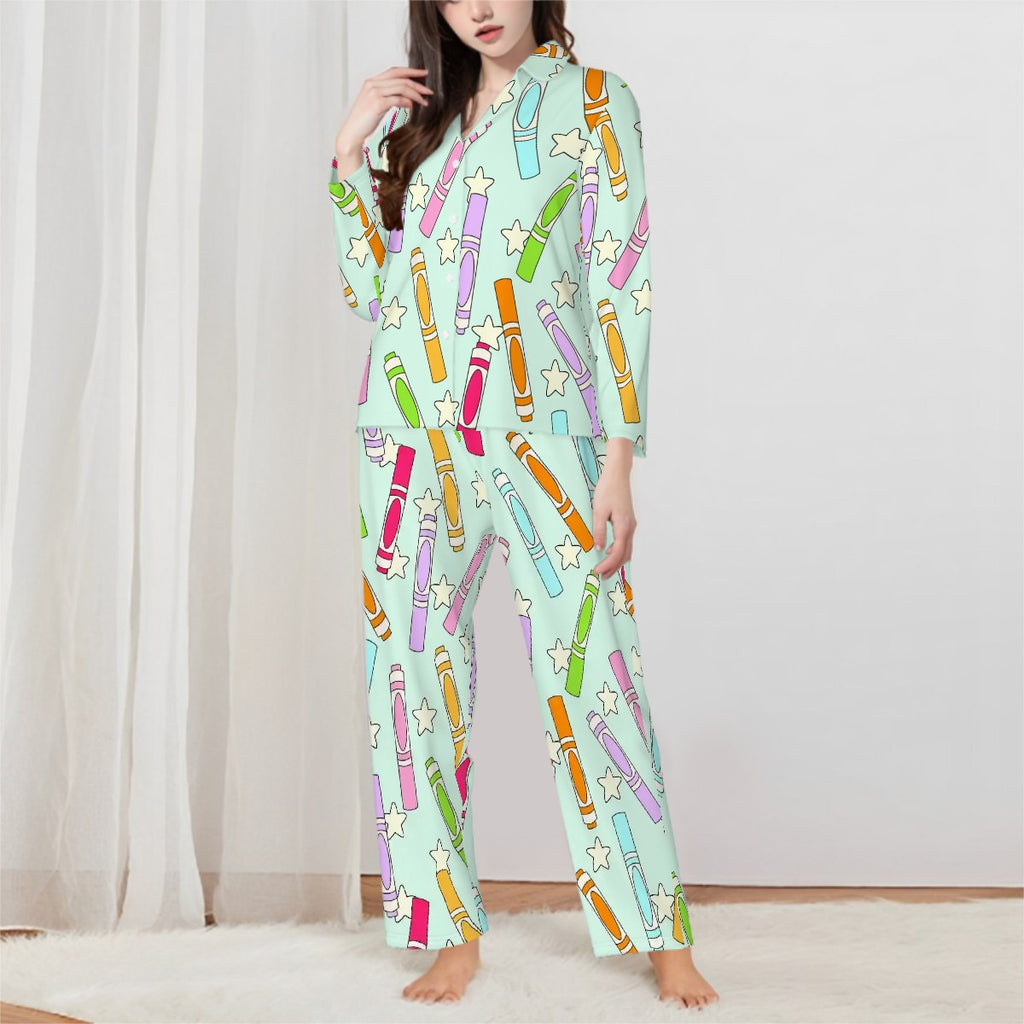 Written in the Stars | Collared Long Sleeve & Pants Pajama Set