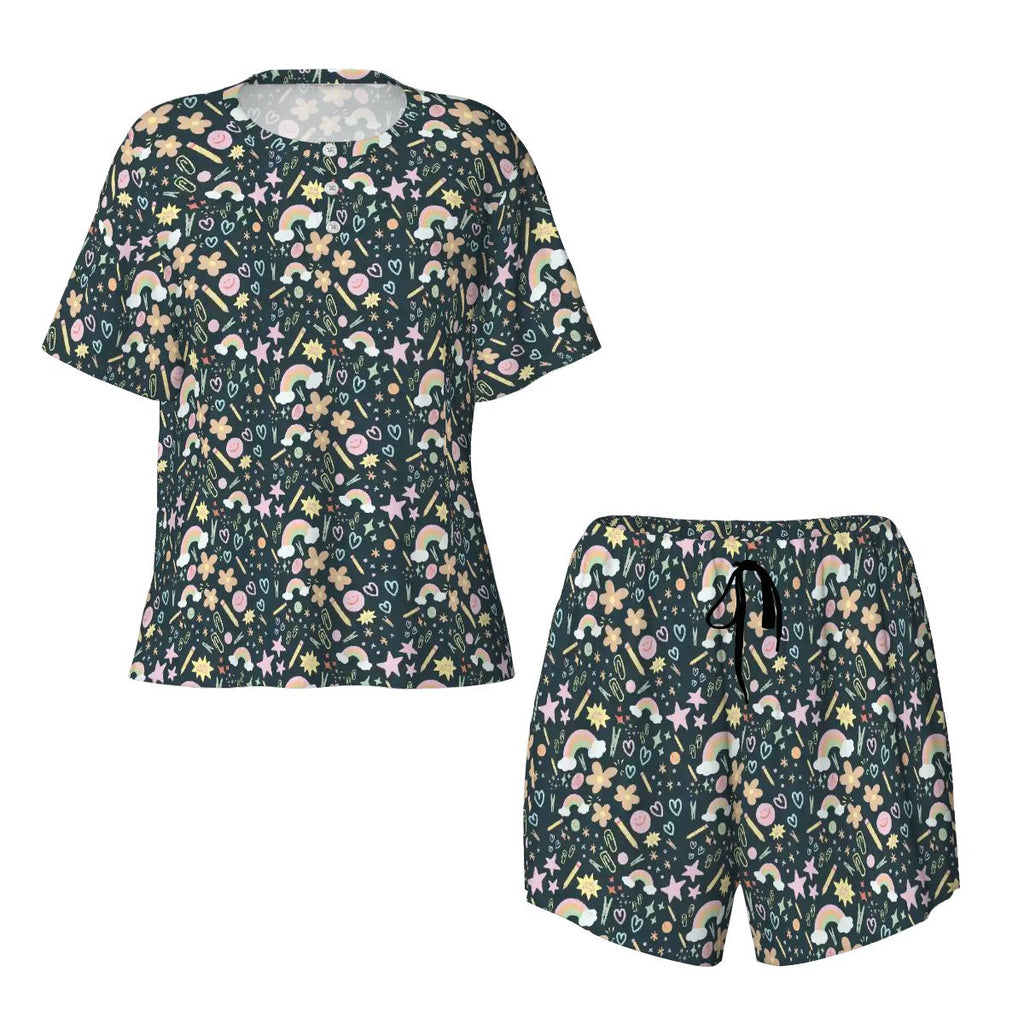 Happy Little Classroom | Short Sleeve Tee & Shorts Pajama Set